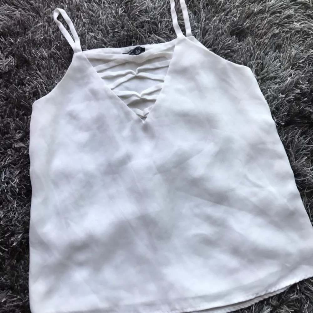 Caged white blouse